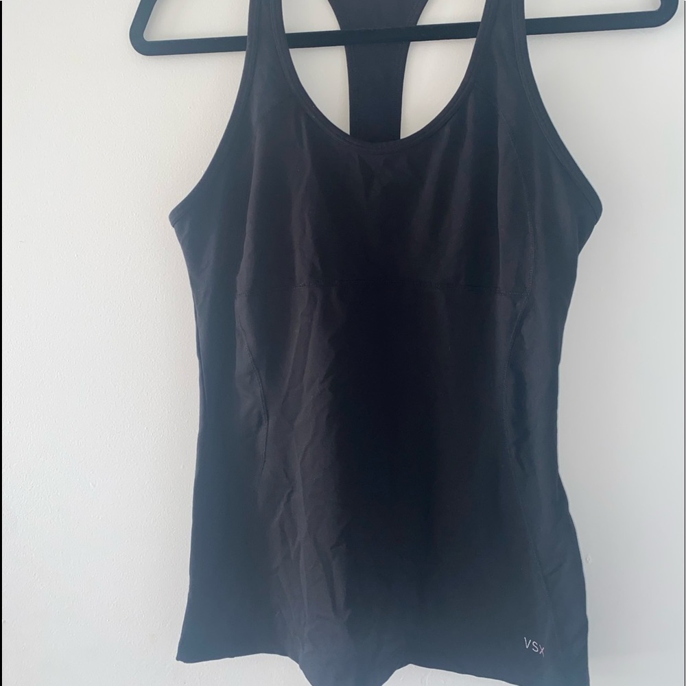 Two Victoria’s Secret Black Workout Tanks